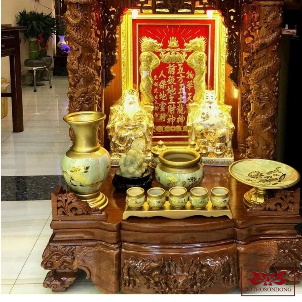 Mẫu bài vị Thần Tài mạ vàng 24k
