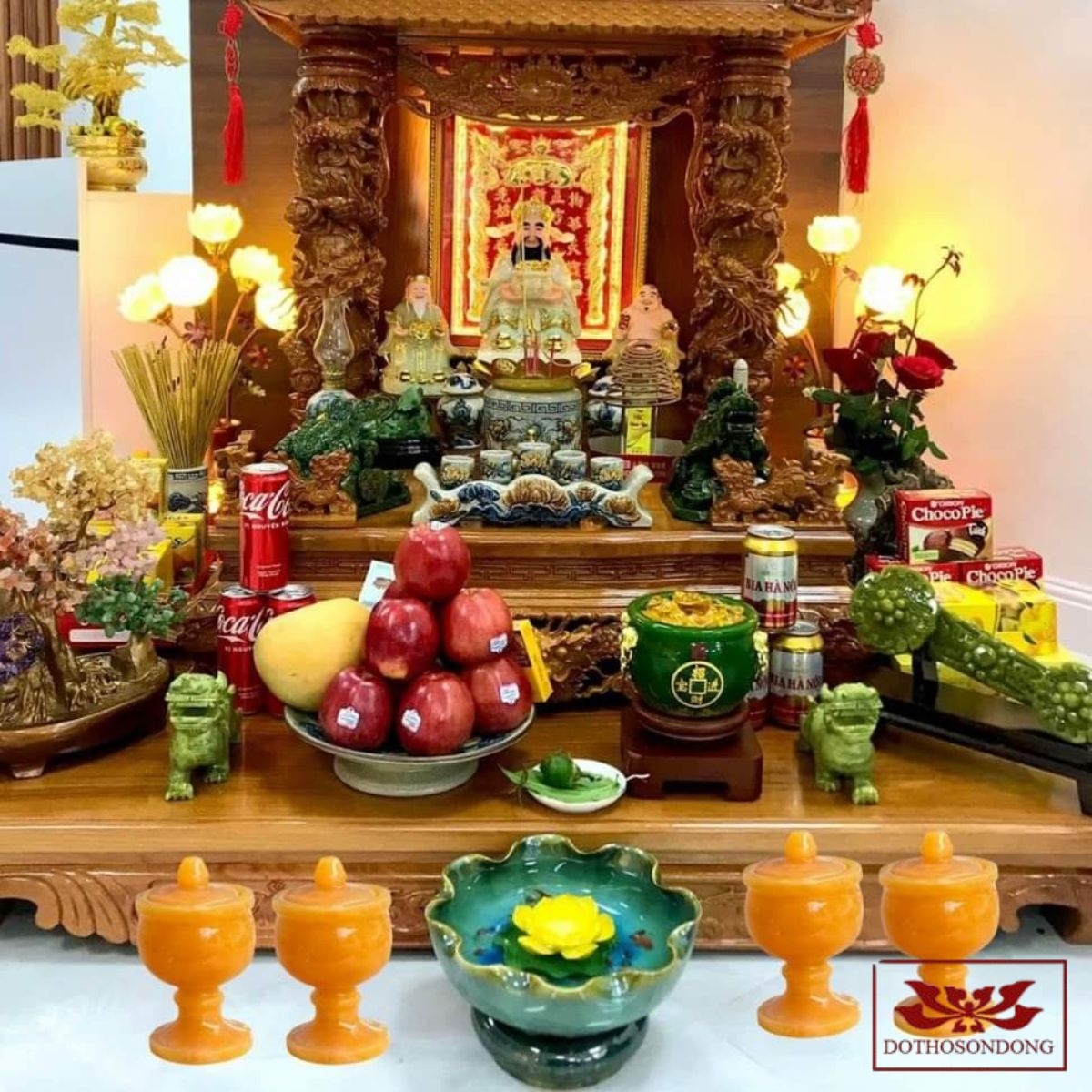 cách bài trí bàn thờ thần tài thổ địa chuẩn phong thủy