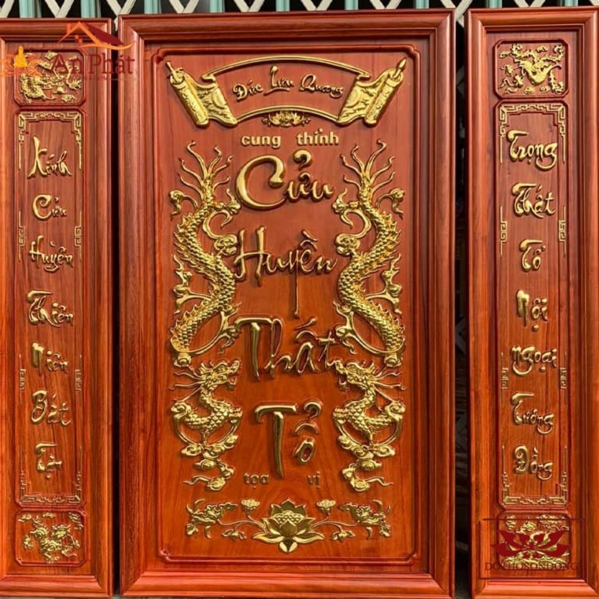 Câu liễn ban thờ với vẻ đẹp tinh xảo