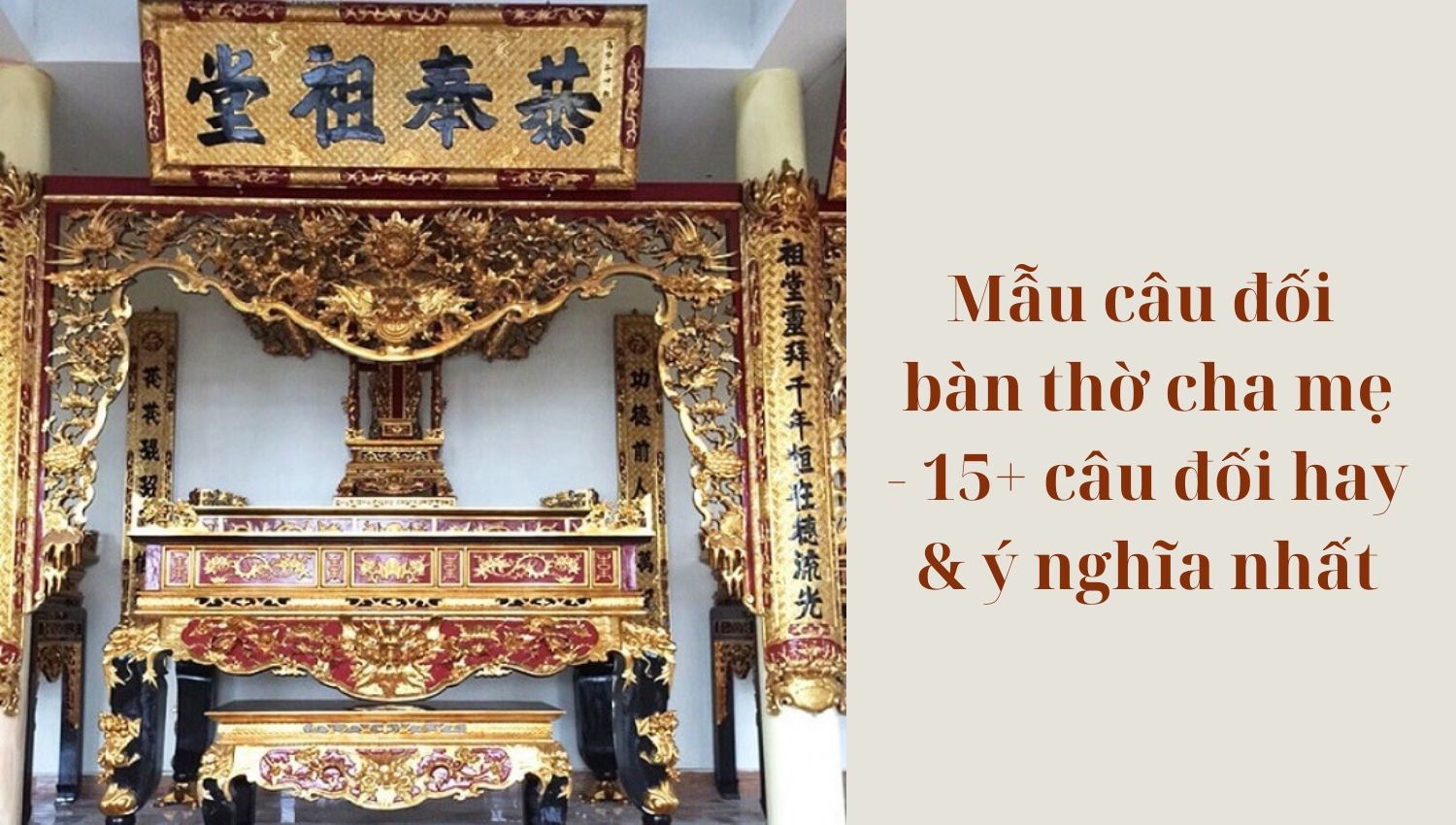 câu đối bàn thờ cha mẹ