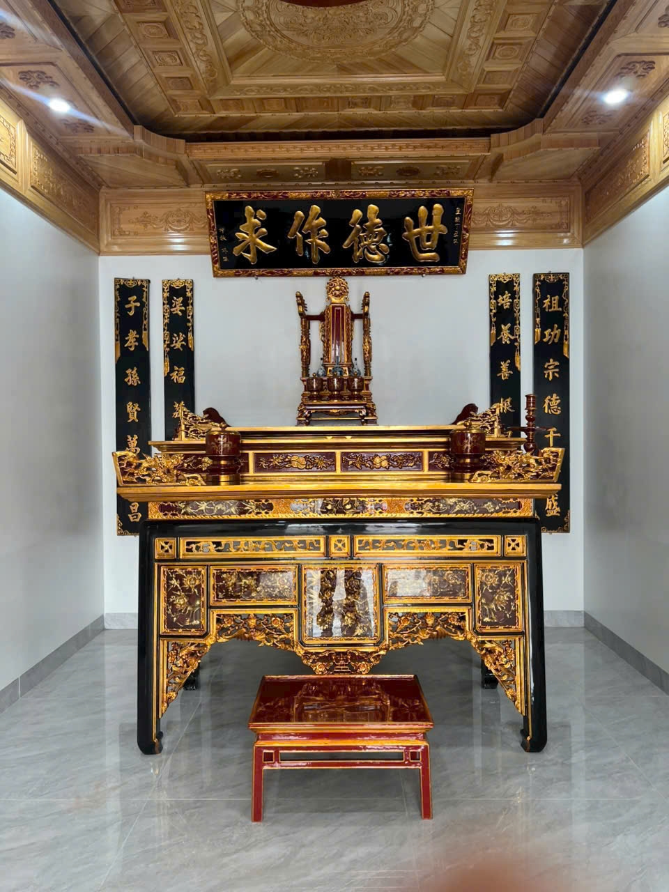 Hoàn thiện phòng thờ tư gia tại Văn Giang - Hưng Yên
