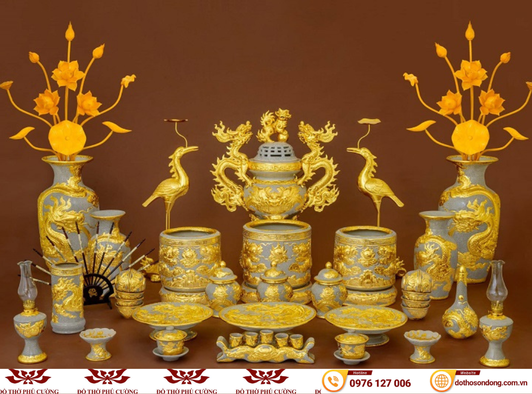 Sản phẩm đồ thờ dát vàng cao cấp