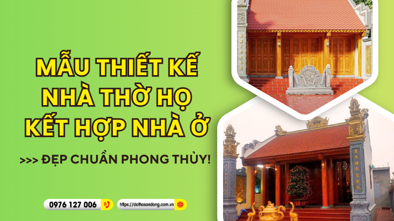 mau thiet ke nha tho ho ket hop nha o dep chuan phong thuy