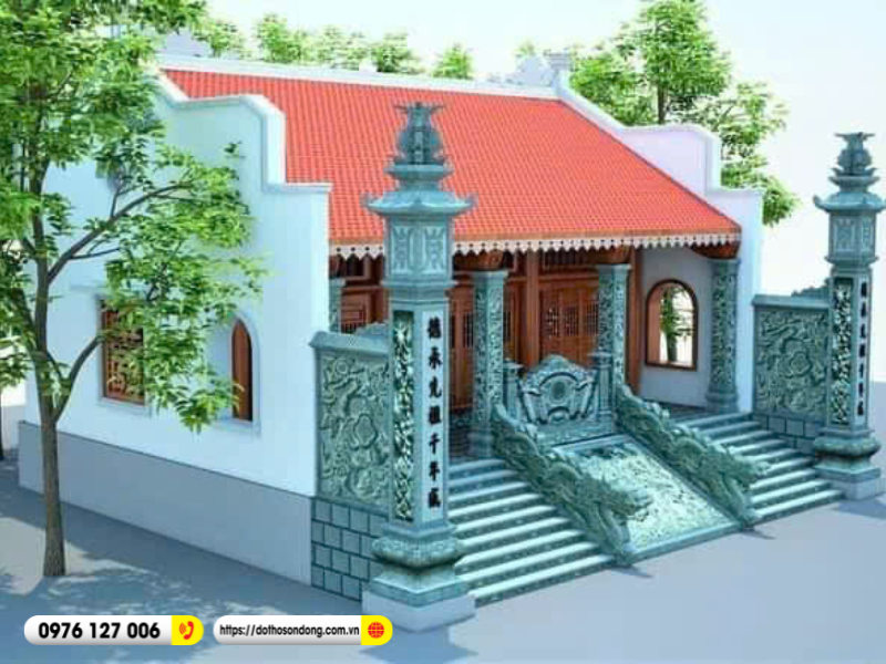 mau thiet ke nha tho ho ket hop nha o dep chuan phong thuy 3