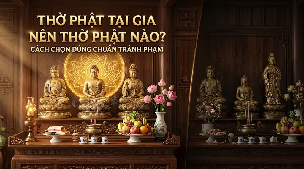 Thờ Phật tại gia nên thờ Phật nao