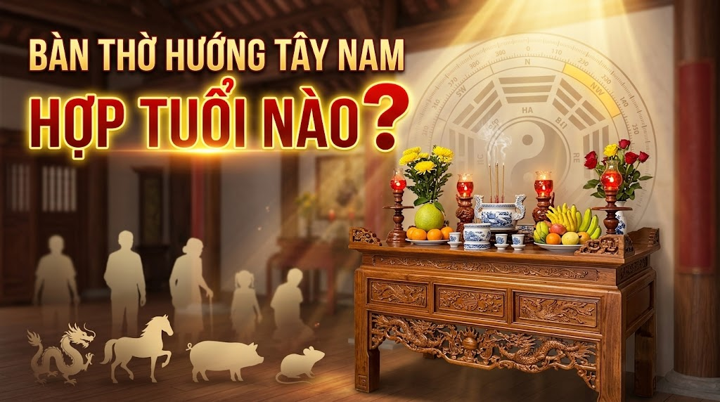 Bàn thờ hướng Tây Nam hợp phong thủy tuổi nào