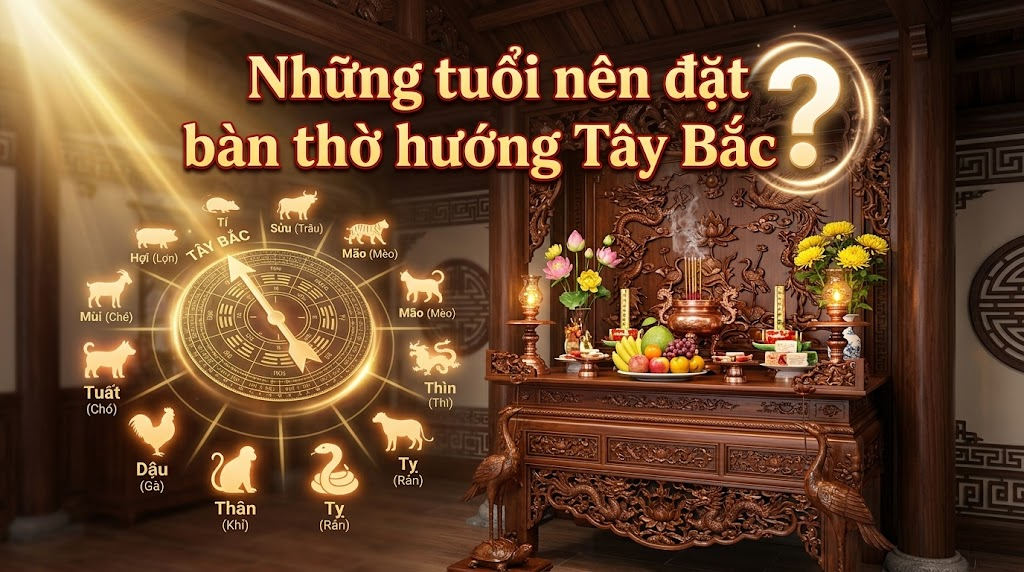 Những tuổi nào nên đặt bàn thờ hướng Tây Bắc