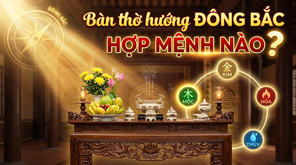 Bàn thờ hướng Đông Bắc hợp với người mệnh nào