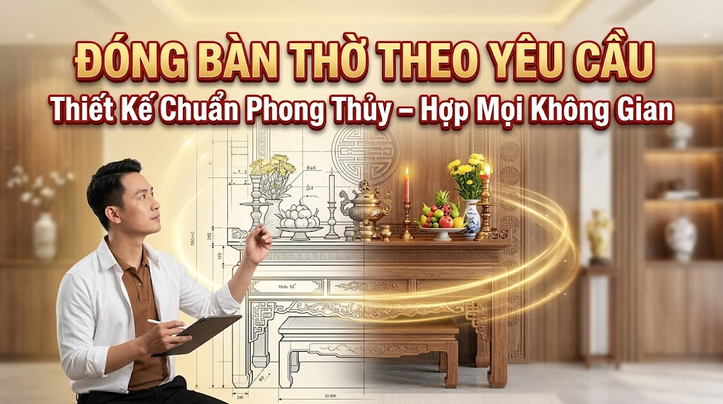 Đóng bàn thờ theo yêu cầu